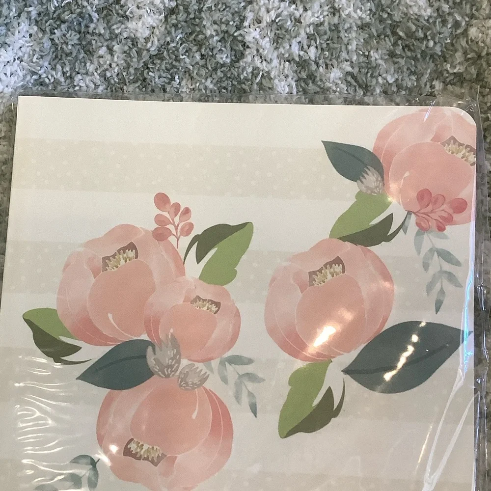 Peach Floral Weekly Agenda Softcover journal Notebook NWT 75 pgs. Paperlove